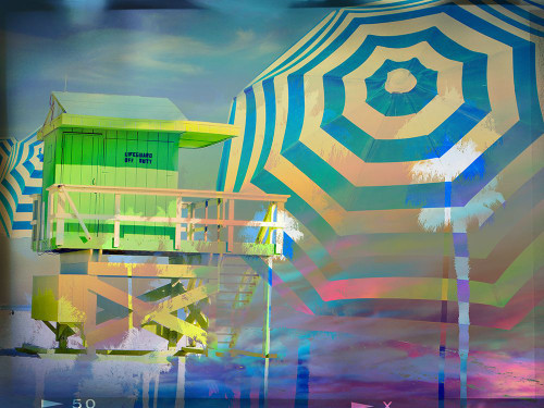 Neon Beaches 4 Poster Print - ArtLab GI