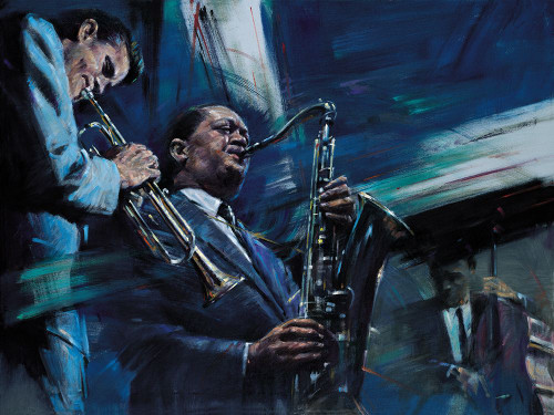 Blue Cool Poster Print - Jin G. Kam