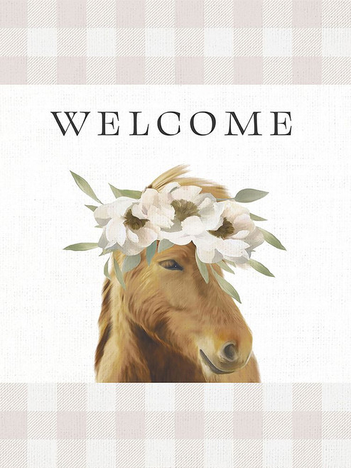 Floral Horse Flag 1 Poster Print - Leah Straatsma