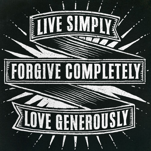 Honest Words - Live Simply Poster Print - Cory Steffen