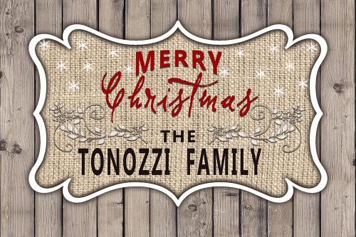 Personalized Christmas Sign V14 Poster Print - LightBoxJournal