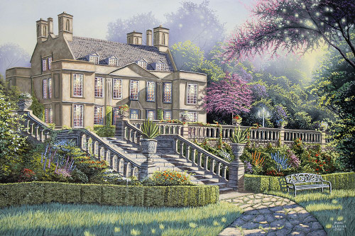 Early Evening in the Flower Garden Poster Print - Marc Harvill