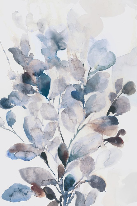 Blue Boho Leaves I Poster Print - Asia Jensen