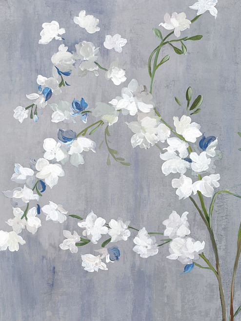 Blue White Blossoms I Poster Print - Asia Jensen