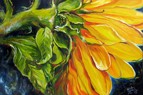 Sunflower Abstract Poster Print - Marcia Baldwin