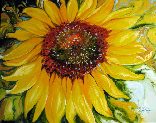 Sundown Sunflower Poster Print - Marcia Baldwin