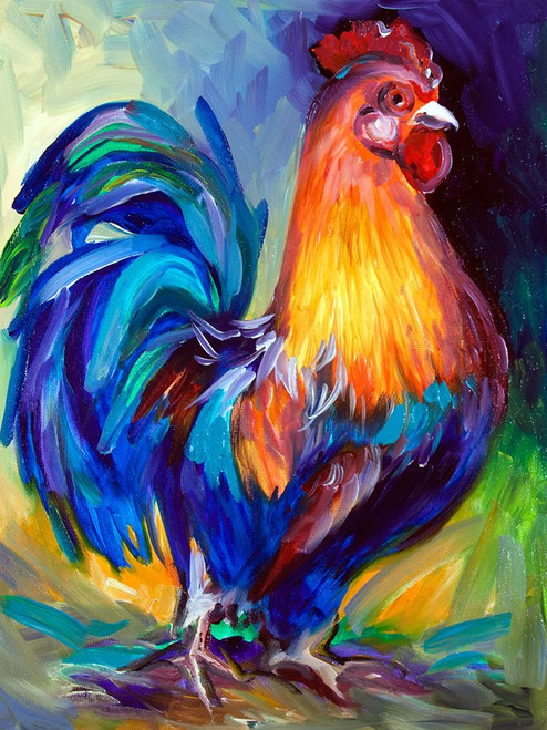 Rooster One Poster Print - Marcia Baldwin