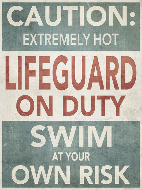 Hot Lifeguard Caution Poster Print - GST