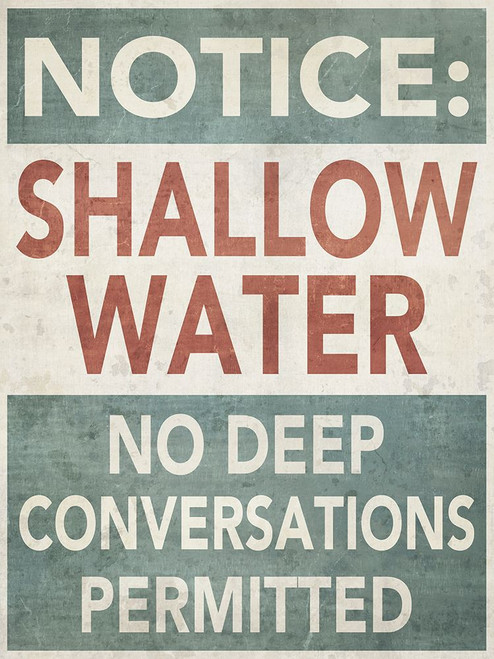 Shallow Water Notice Poster Print - GST