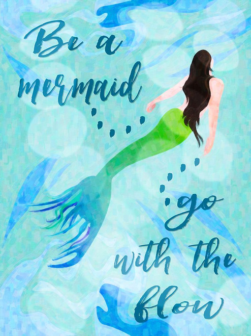 Be a Mermaid Go with the Flow Poster Print - GST