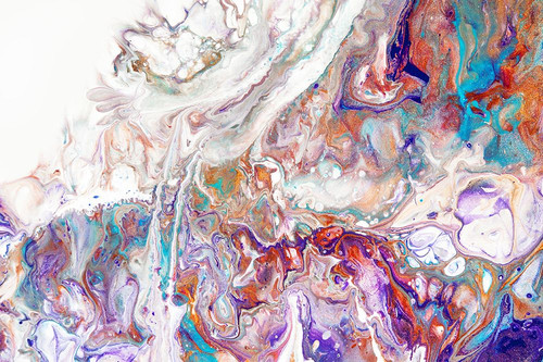 Fluid Acrylic Oriental Treasures Poster Print - Rainbow Fine Jenny