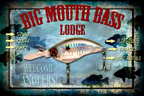 Fishing - Big Mouth Lodge Poster Print - LightBoxJournal