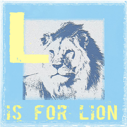 L is for Lion Poster Print - GST