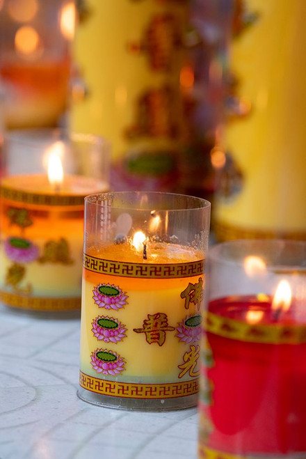 Viet Nam-aka Vietnam-Ho Chi Minh City-aka Saigon. Chinese Temple. Candle offerings. Poster Print - Cindy Miller Hopkins