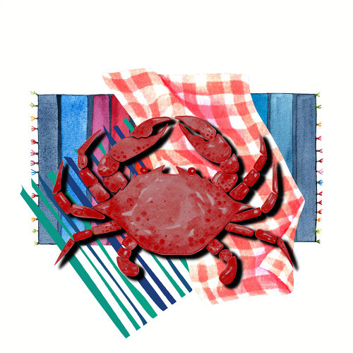 Crab Lounging 2 Poster Print - Jesse Keith