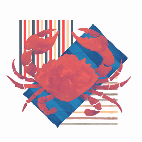 Crab Lounging Poster Print - Jesse Keith