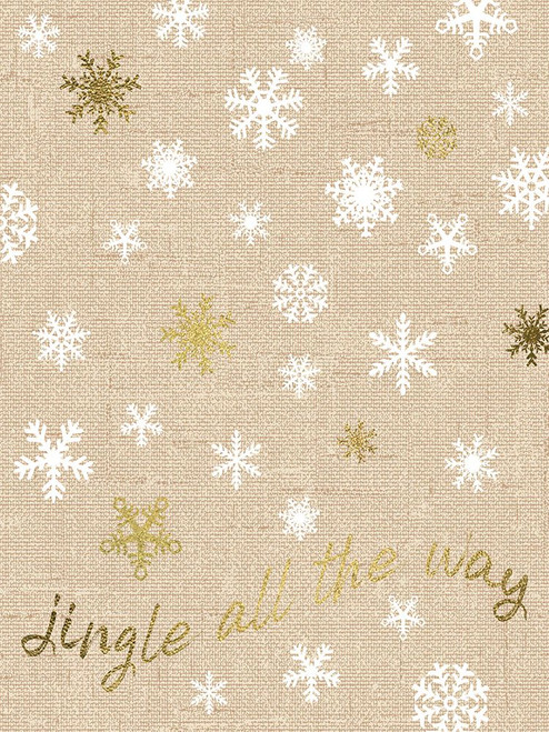 Burlap Lace Gold Xmas 2 Poster Print - Melody Hogan