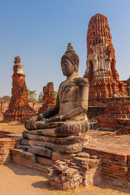 Thailand- Ayutthaya. Wat Mahathat. Poster Print - Tom Haseltine