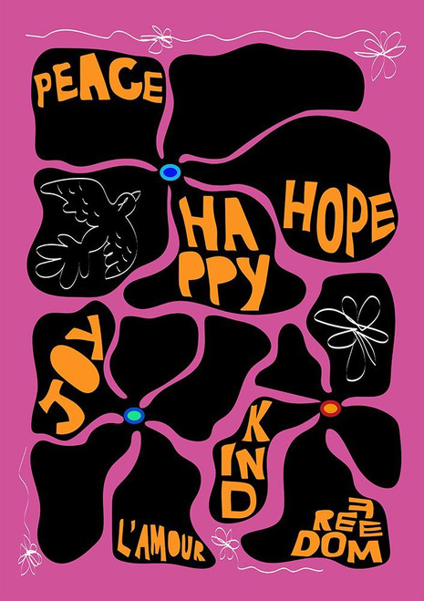 Flower of the Time - Purple Poster Print - Frances Collett