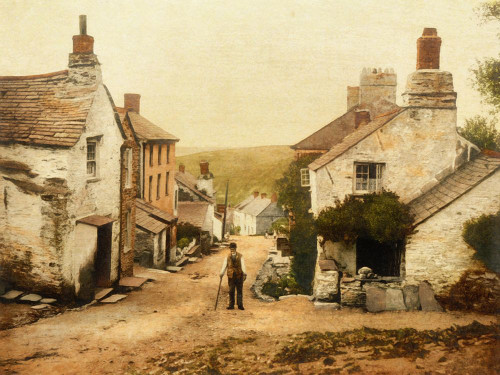 English Village Vintage Photochrom Painted Poster Print - GST