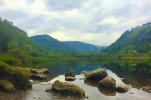 Glendalough Ireland Lower Lake Poster Print - GST