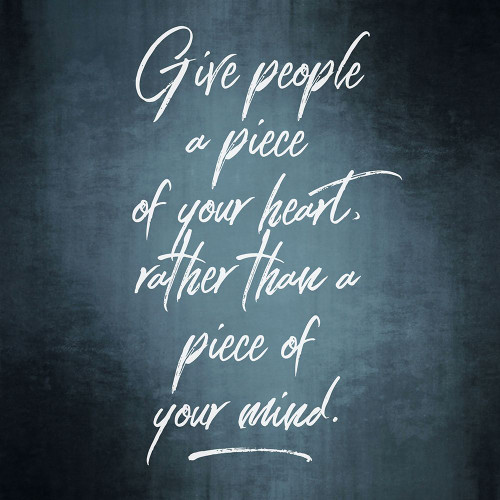 Wood Words Give People a piece of your heart Poster Print - GST