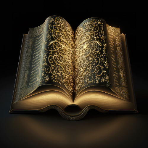 Ancient Book Glowing Poster Print - Jake Fouracre