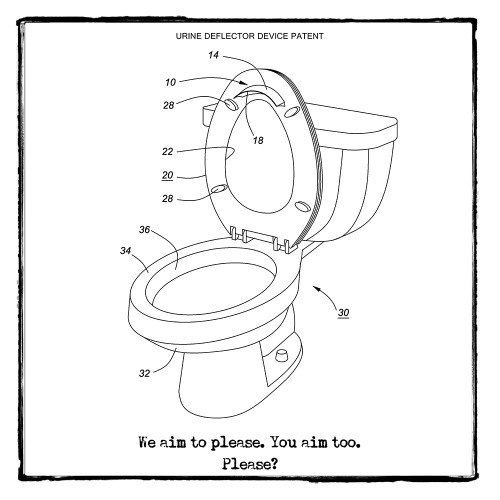We Aim to Please Bathroom Patent Poster Print - GST