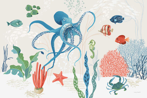 Free As the Ocean I on Sand Poster Print - Lisa Audit