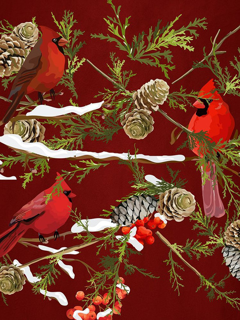 Cardinal Branches V2 Poster Print - Kimberly Allen