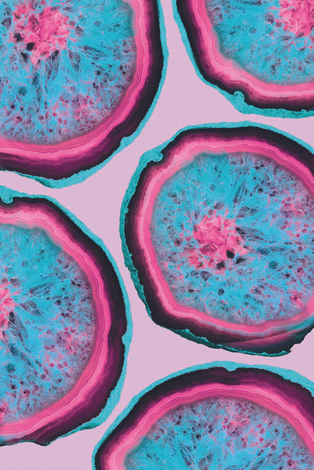 Fluo Agates Poster Print - Emanuela Carratoni