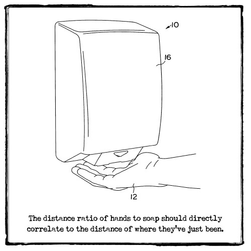 Distance Ratio Bathroom Patent Poster Print - GST