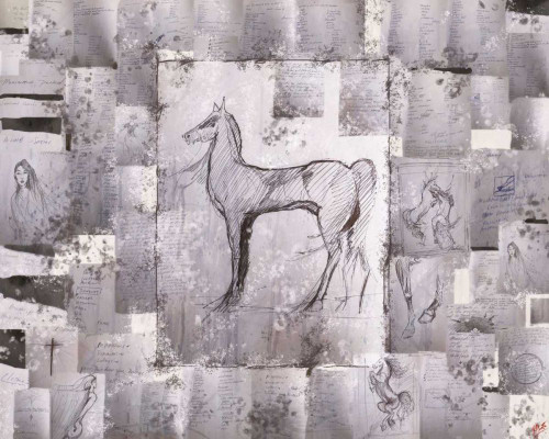 Horse Sketch II Poster Print - Marta Wiley