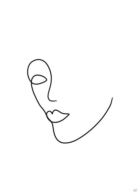 Line Lady 2 Poster Print - and Brush Line