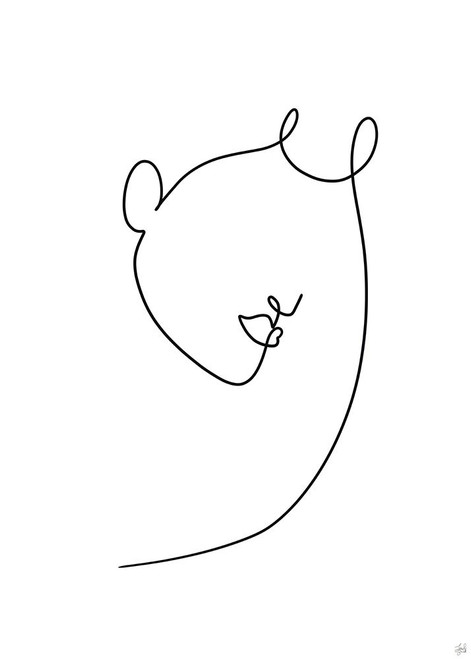 Line Lady 7 Poster Print - and Brush Line