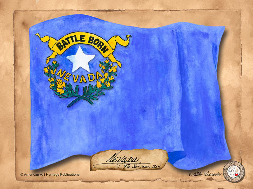 Nevada-Solo with background Poster Print - Natalie Alexander