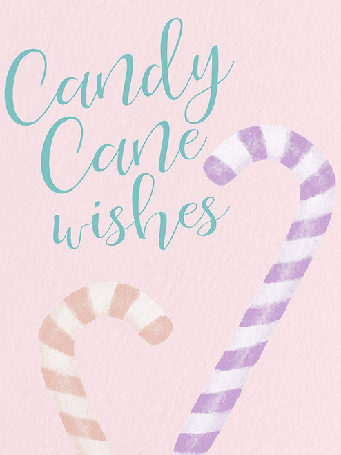 Candy Cane Wishes Pastel Poster Print - Kimberly Allen