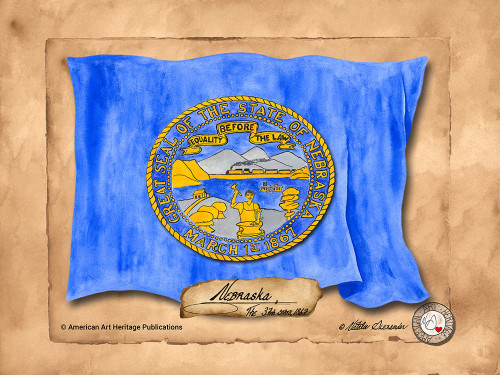 Nebraska-Solo with background Poster Print - Natalie Alexander