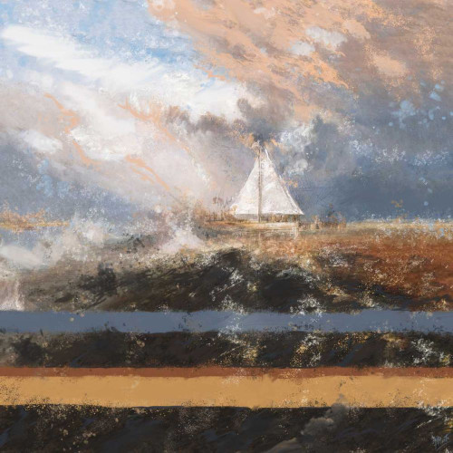 Sailing at dusk Poster Print - Marta Wiley
