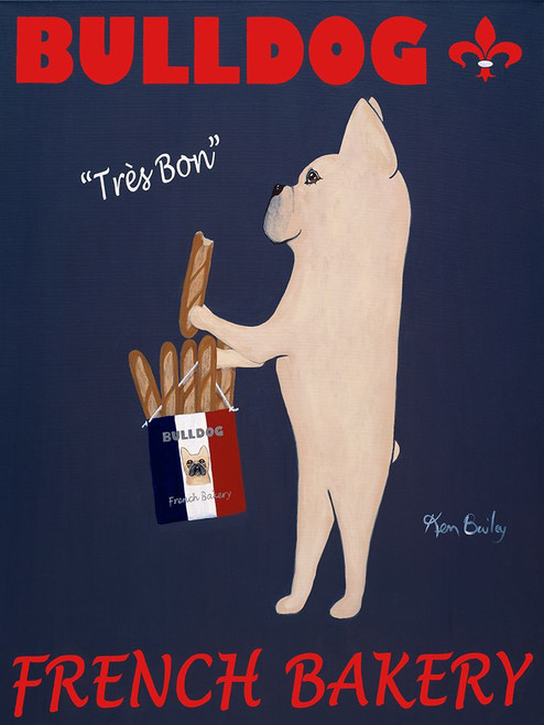French Bulldog Bakery Poster Print - Ken Bailey