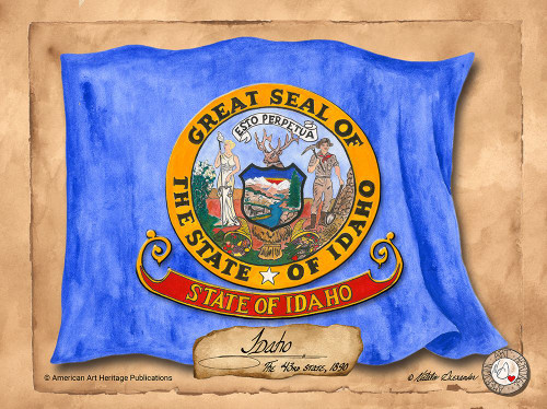 Idaho-Solo with background Poster Print - Natalie Alexander