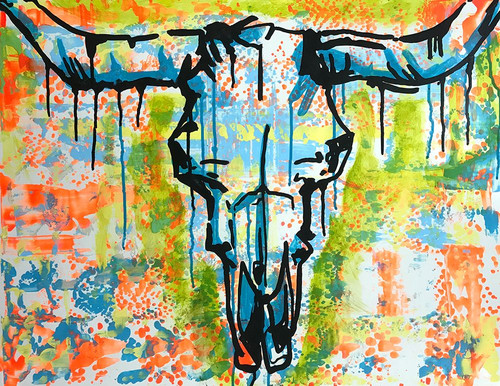 Bull Skull Poster Print - Russo Collection Dean