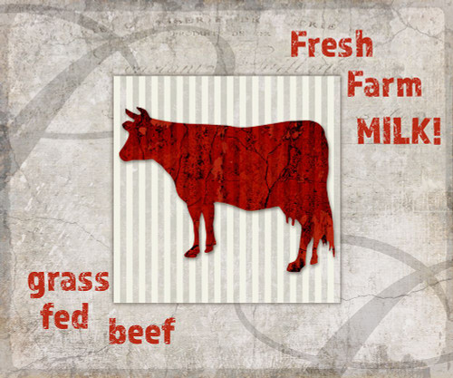 Decortive Pattern Farm Fresh Beef Poster Print - LightBoxJournal