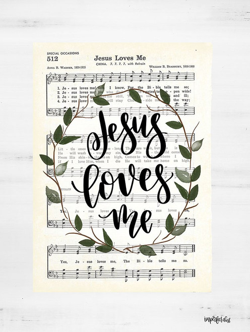 Jesus Loves Me Hymn Poster Print - Dust Imperfect