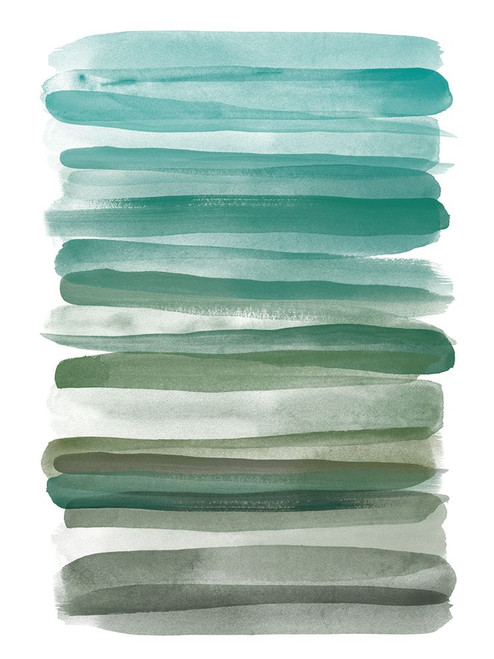 Watercolor Stripes A Poster Print - Studio SEA