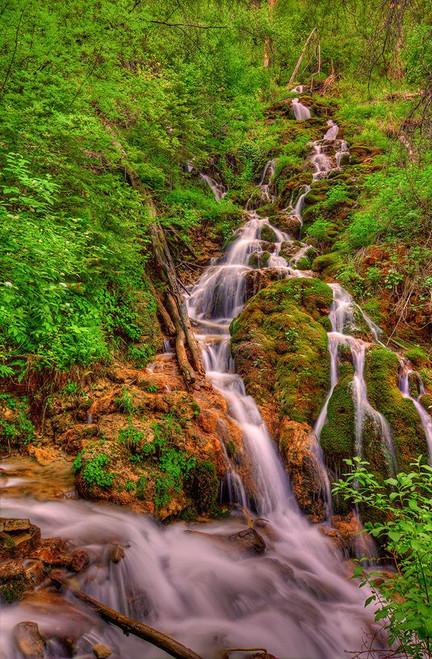 Waterfalls In Paradise Poster Print - Bill Sherrell