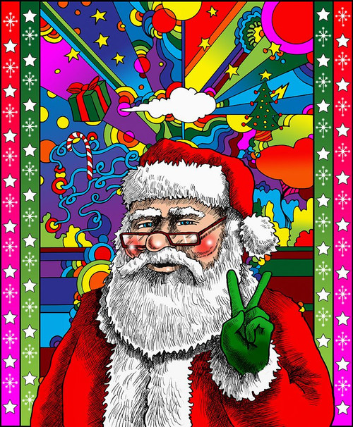 Santa Peace Poster Print - Howie Green