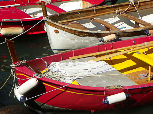 Red Fishing Boats Poster Print - GST