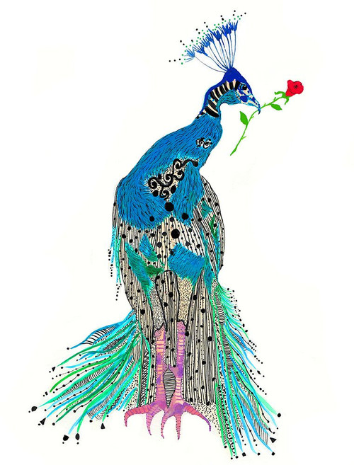 Pippy Peacock Poster Print - Studios Kwerki