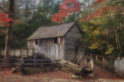 Cades Cove Grist Mill Poster Print - Online Galloimages